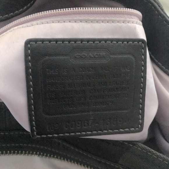 COACH Vintage Signature Black Bag with scarf - Picture 12 of 12